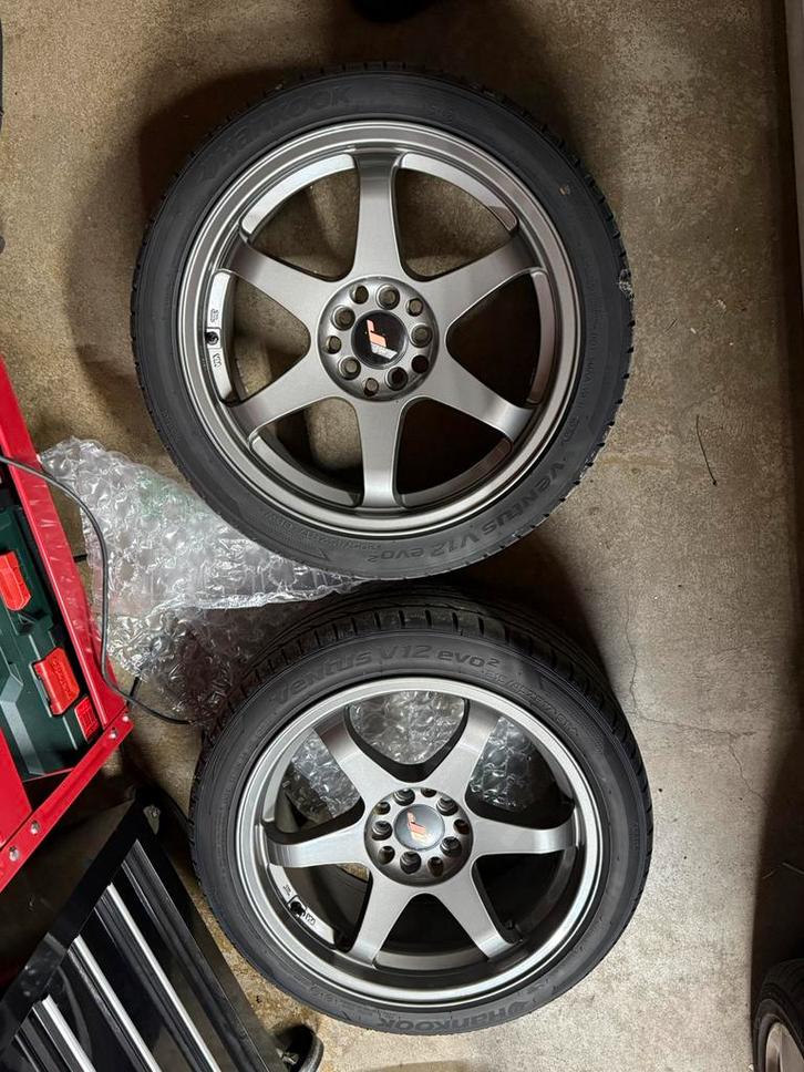 JR3 velgen | 17 inch | 5x100/5x114.3 | ZEER NETTE STAAT, Auto-onderdelen, Banden en Velgen, Band(en), All Season, 17 inch, 215 mm