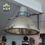 Ancienne grande lampe industrielle/lampe d'usine antique 81, Maison & Meubles, Lampes | Suspensions, Comme neuf, Métal, Enlèvement ou Envoi