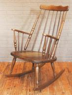 Vintage Schommelstoel Uit Massief Hout / Jaren 70, Huis en Inrichting, Ophalen, Bruin, Vintage / Jaren 70, Zo goed als nieuw