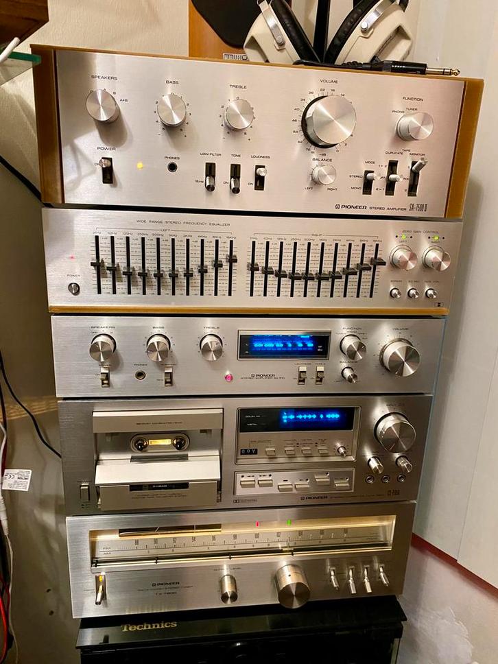 Mooie pioneer blue line installatie, Audio, Tv en Foto, Stereoketens, Cassettedeck, Tuner of Radio, Pioneer, Losse componenten