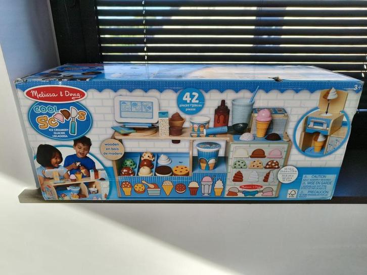 Houten ijssalon speelset Melissa & Doug, Kinderen en Baby's, Speelgoed | Speelkeukens, Nieuw, Speelkeuken, Hout, Ophalen of Verzenden