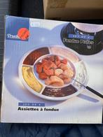 Fondue borden 4 stuks, Huis en Inrichting, Keuken | Servies, Ophalen, Zo goed als nieuw, Bord(en)