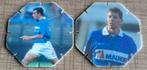 2 verzamelplaatjes voetbalclub K.R.C. Harelbeke, Ophalen of Verzenden, Gebruikt, Poster, Plaatje of Sticker