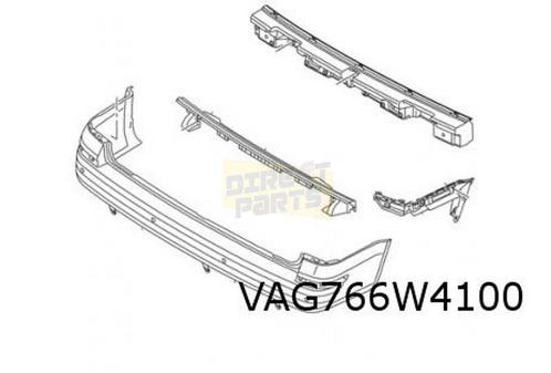 Volkswagen T6 (7/15-11/19) Achterbumper (+/- PDC) (bij achte, Auto-onderdelen, Carrosserie, Bumper, Volkswagen, Achter, Nieuw