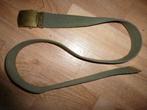 broekriem kaki zweeds leger , messing gesp, Ophalen of Verzenden, Overige soorten, Kleding of Schoenen
