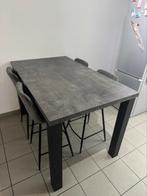 Bartafel met 4 stoelen, Huis en Inrichting, Tafels | Eettafels, Ophalen, 50 tot 100 cm, 100 tot 150 cm, Zo goed als nieuw
