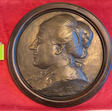 Roeselare: bronzen plaquette van Jules Lagae (1862-1931) beschikbaar voor biedingen