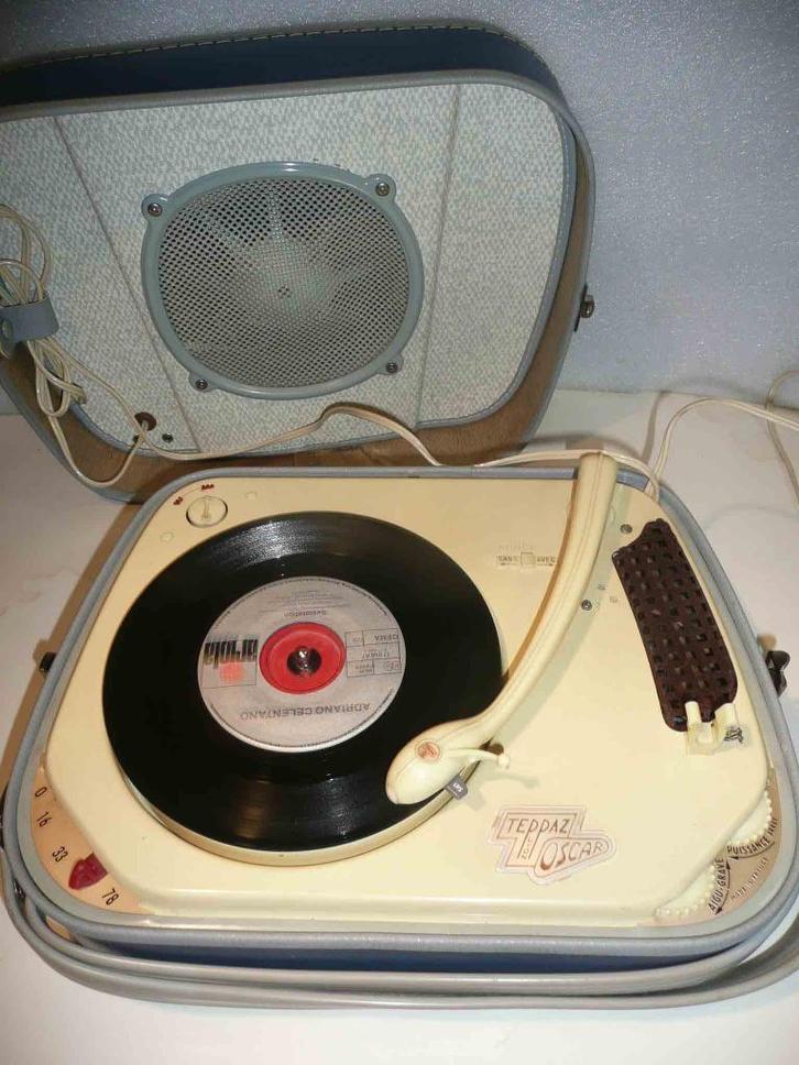 tourne disque portatif TEPPAZ  OSCAR - couleur gris bleu -, Audio, Tv en Foto, Platenspelers, Refurbished, Platenspeler, Ophalen of Verzenden