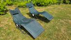 2 opvouwbare canvas ligstoelen, Tuin en Terras, Ophalen, Gebruikt