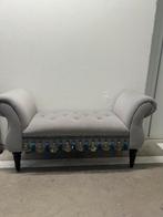 Banquette capitonée en velours avec accoudoir, Maison & Meubles, Canapés | Sofas & Chaises Longues, Enlèvement, Comme neuf