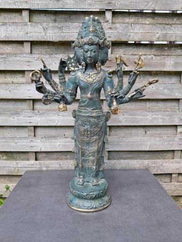 Bronzen beeld van de god Brahma/Trimurti/India/Azië/61 cm beschikbaar voor biedingen
