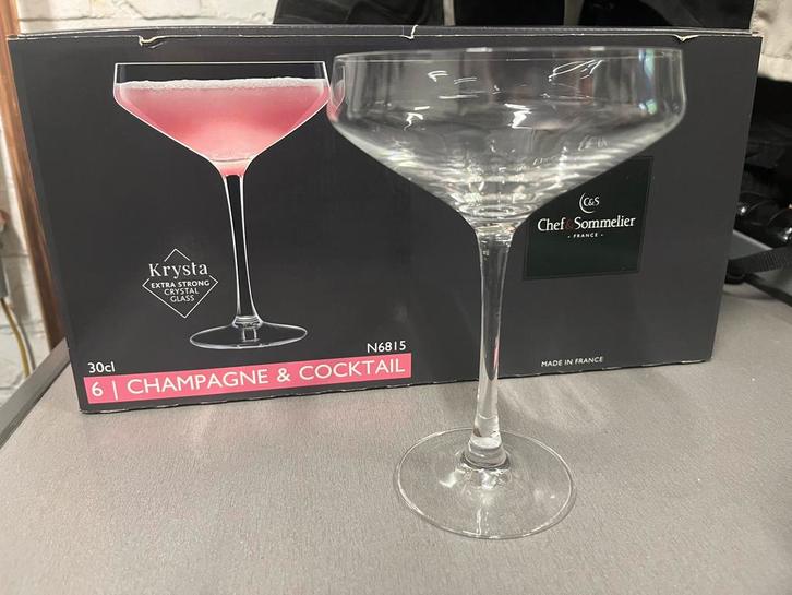 Chef & Sommelier champagne en cocktailglazen 30cl, Huis en Inrichting, Keuken | Servies, Glas, Ophalen