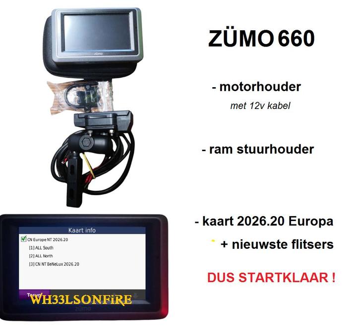 Zumo 660 met nieuwste kaart Europa 2026.02, Motoren, Accessoires | Navigatiesystemen, Ophalen of Verzenden