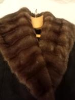 manteau de fourrure noir avec col + poignets vison, Enlèvement ou Envoi, Noir