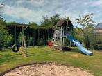 Houten speeltoren, Kinderen en Baby's, Speelgoed | Buiten | Speeltoestellen, Ophalen, Gebruikt, Glijbaan