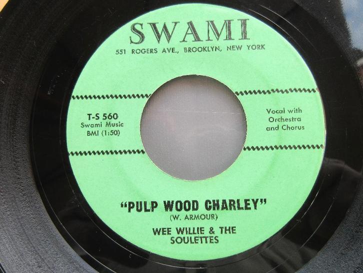 Wee willie & the soulettes - Pulp wood charley / She cares, Cd's en Dvd's, Vinyl Singles, Gebruikt, Single, R&B en Soul, 7 inch