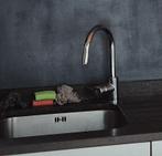 Grohe keukenkraan in roestvast staal verlengbare sproeier, Doe-het-zelf en Bouw, Ophalen, Zo goed als nieuw, Inox, Kraan