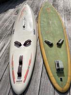 Windsurfplanken met bijhorende zeilen, Watersport en Boten, Windsurfen, Ophalen, 250 tot 300 cm, Complete set, 5 tot 7 m²