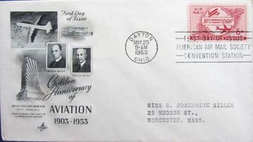 FIRST DAY COVER-U.S.A. LUCHTVAART- AVIATION beschikbaar voor biedingen