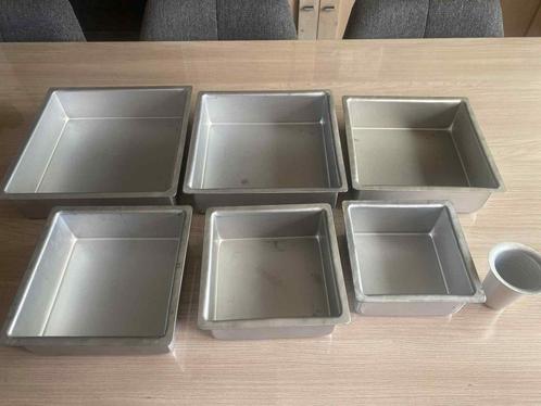 Set van 6 vierkante bakvormen - PME, Hobby en Vrije tijd, Taarten en Cupcakes maken, Gebruikt, Bakvorm, Taarten, Ophalen of Verzenden