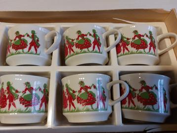 Porcelaine Freiberger tasses sous-tasses cadeau St Valentin, Enlèvement ou Envoi