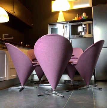 Vintage Cone Set Verner Panton Cone Chairs Table 1950-60s