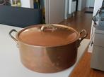 Koperen steelpan en deksel nooit gebruikt. Doorsnee 23 cm, Huis en Inrichting, Keuken | Potten en Pannen