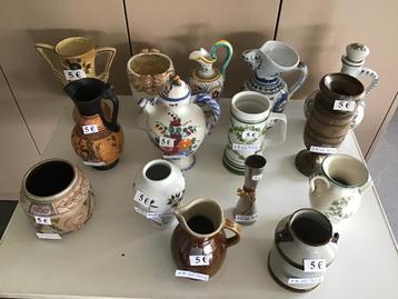23 mooie vazen aan slechts 5 euro per vaas beschikbaar voor biedingen