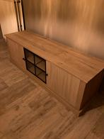 Eikenhouten tv meubel, Huis en Inrichting, Ophalen, Zo goed als nieuw, Glas