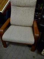 vintage teak highback chair Denmark fauteuil  mid-century, Ophalen of Verzenden, Huis en Inrichting