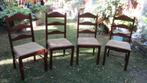 4 volle eiken stoelen met rieten zit 15€ PER STOEL, Ophalen, Nieuw, Hout, Vier