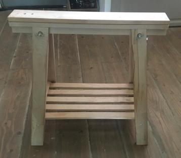 3 Tréteaux IKEA Mittback, en bois de bouleau, Pied de table, 50 à 100 cm, Enlèvement, Utilisé