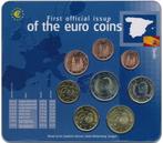 Set euromunten Spanje 2001 First Official Issue, Postzegels en Munten, Spanje, Ophalen of Verzenden
