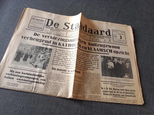 De Standaard 3 april 1939, Collections, Revues, Journaux & Coupures, Journal, 1940 à 1960, Enlèvement ou Envoi