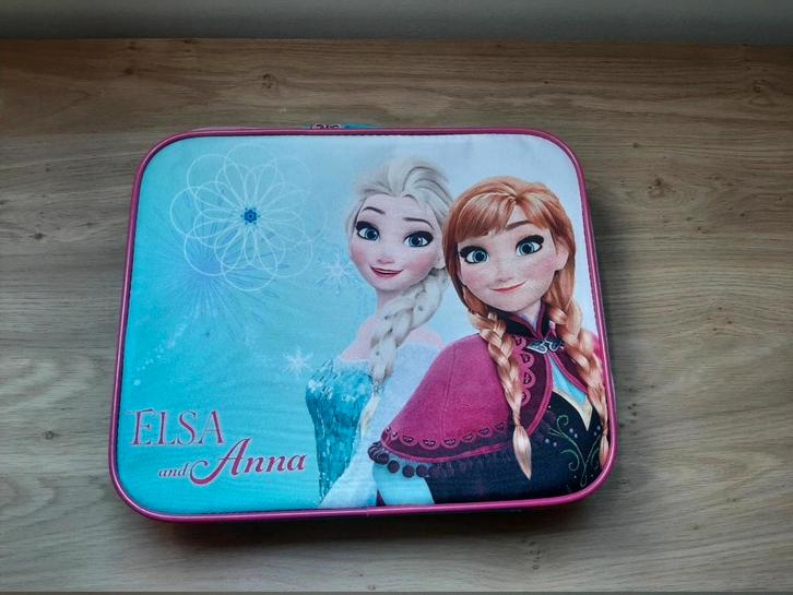 Disney Elsa & Anna (Frozen) koffertje/valiesje, Verzamelen, Disney, Zo goed als nieuw, Tas, Koffer of Zak, Overige figuren, Ophalen