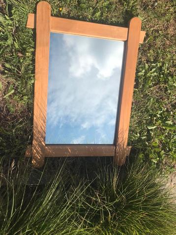 Reuze teak spiegel 75 x 56 cm beschikbaar voor biedingen