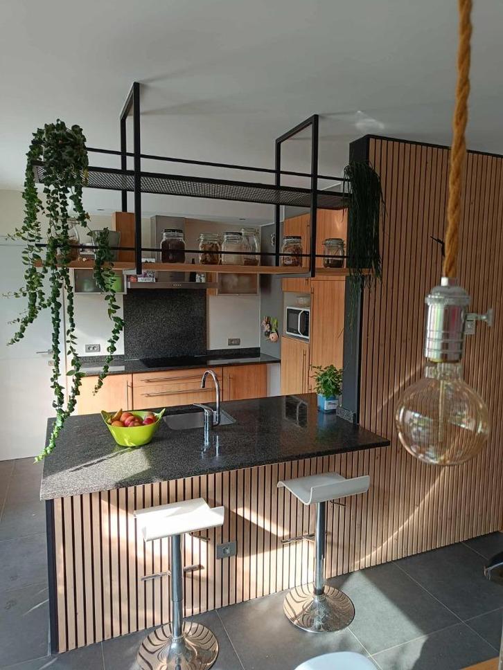 Keuken met Jasberg granieten werkblad (Compleet), Huis en Inrichting, Keuken | Complete keukens, Gebruikt, Dubbelwandige keuken