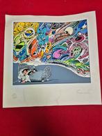 Sérigraphie Gaston Lagaffe signé Franquin série limitée, Enlèvement