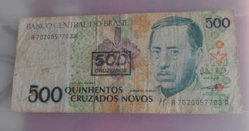 Valuta Brazilië - 500 quinhentos cruzados novos 1990