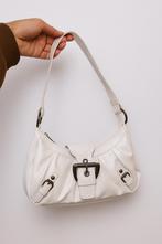 Sac à bandoulière effet cuir blanc, Ophalen of Verzenden, Zo goed als nieuw, Wit, Leer