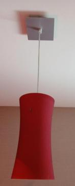 Sfeervolle rode hanglamp, Huis en Inrichting, Ophalen of Verzenden, Zo goed als nieuw, Glas