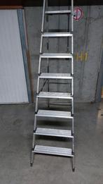 ladder, totale hoogte 2m50, met gebriksporen., Doe-het-zelf en Bouw, Ladders en Trappen, Ladder, Gebruikt, Ophalen of Verzenden