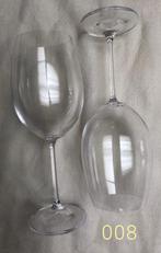 2 x Val Saint Lambert kristallen glas / H 22 cm /  ref. 08, Ophalen of Verzenden