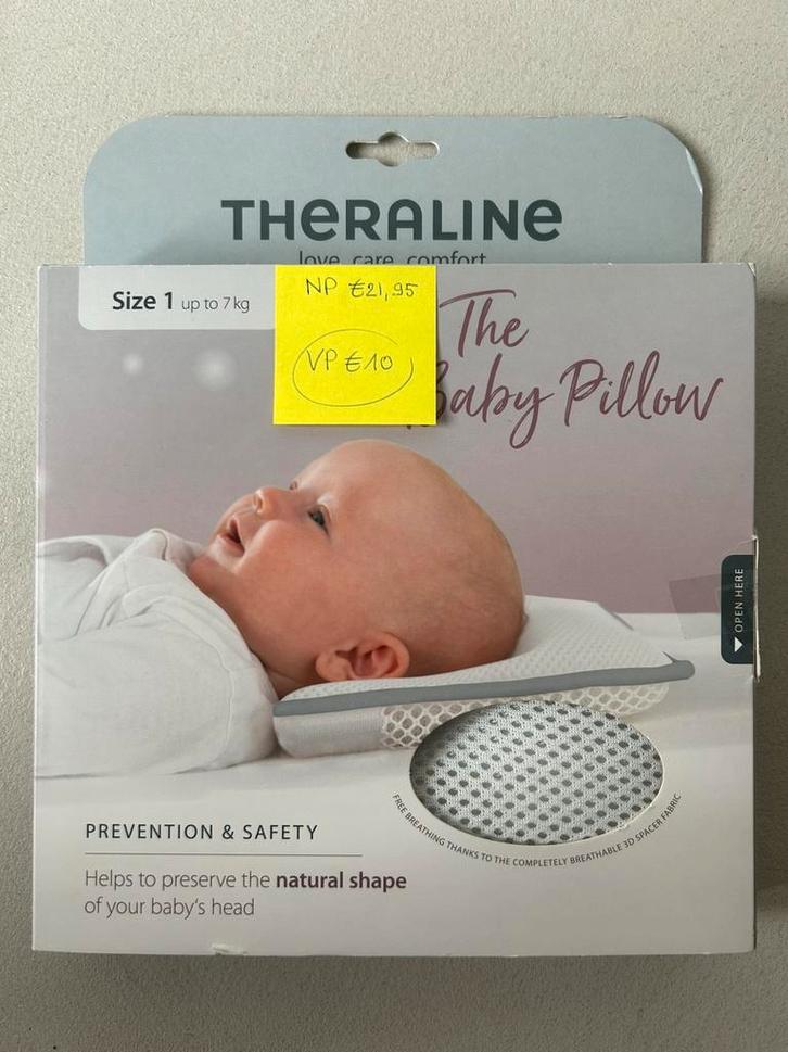 Theraline - hoofdkussen, Kinderen en Baby's, Kinderkamer | Beddengoed, Zo goed als nieuw, Kussen, Wit, Jongetje of Meisje, Ophalen