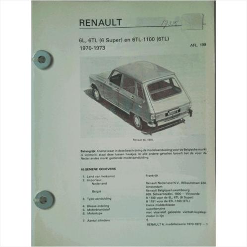 Renault 6 Vraagbaak losbladig 1970-1973 #1 Nederlands, Boeken, Auto's | Boeken, Gelezen, Renault, Ophalen of Verzenden
