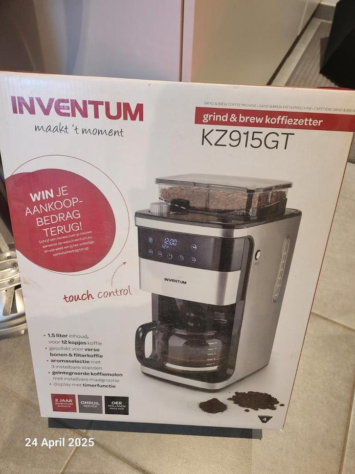 Inventum grind & brew koffiezetter, Elektronische apparatuur, Koffiezetapparaten, Gemalen koffie, Ophalen