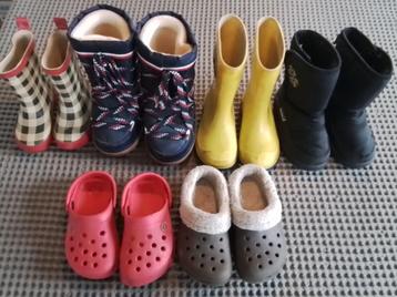 4 laarsjes / botjes + 2 Crocs maten 20 tot 26, Kinderen en Baby's, Ophalen of Verzenden, Gebruikt, Jongetje of Meisje, Laarsjes