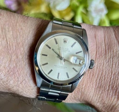 Horloge: Rolex Oyster Perpetual Date 34 mm 1500 1968, Handtassen en Accessoires, Horloges | Heren, Zo goed als nieuw, Polshorloge