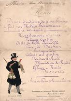 Carte des menus 1913, Autres sujets/thèmes, Avant 1940, Enlèvement, Utilisé