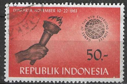 Indonesie 1963 - Yvert 358 - Spelen in Djakarta (ST), Postzegels en Munten, Postzegels | Azië, Gestempeld, Verzenden